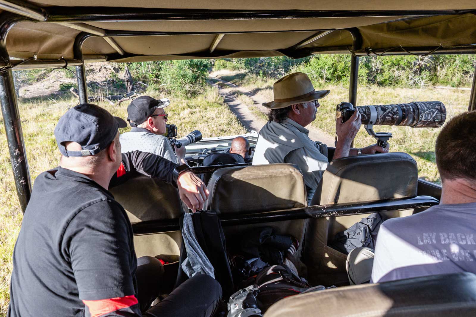 Photographers on a Tembe wildlife photography workshop